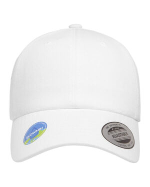 WHITE Yupoong 6245EC classic dad cap