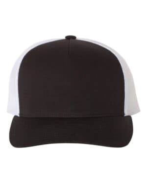 BLACK/ WHITE Yp classics 6506 five-panel retro trucker cap