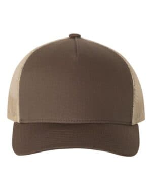 BROWN/ KHAKI Yp classics 6506 five-panel retro trucker cap