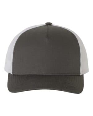 CHARCOAL/ WHITE Yp classics 6506 five-panel retro trucker cap