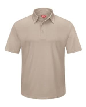 TAN Red kap SK90 performance knit flex series pro polo