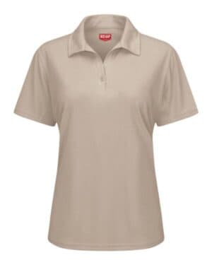 TAN SK91 women's performance knit flex series pro polo