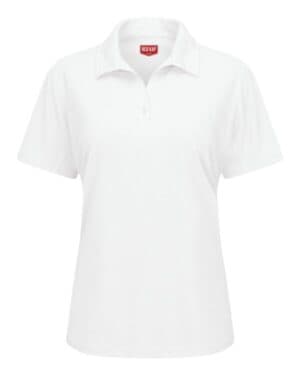 WHITE SK91 women's performance knit flex series pro polo