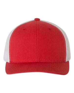RED/ WHITE Yp classics 6606 retro trucker cap