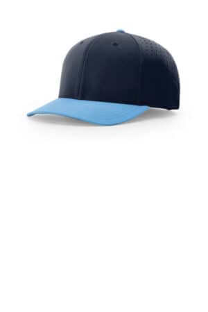 NAVY/ NAVY/ COLUMBIA BLUE 632 richardson laser perf r-flex snapback