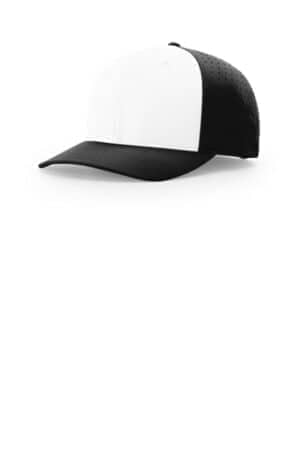 WHITE/ BLACK/ BLACK WHITE/ BLACK/ BLACK 632 richardson laser perf r-flex snapback