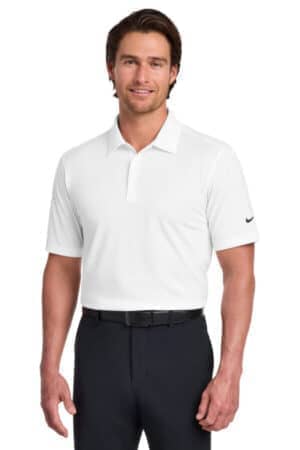 WHITE WHITE 637167 nike dri-fit vertical mesh polo