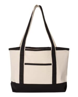 NATURAL/ BLACK Q-tees Q125800 20l small deluxe tote