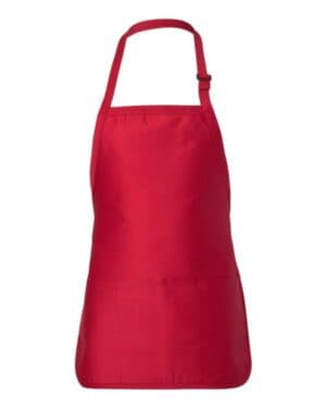 RED Q-tees Q4250 full-length apron with pouch pocket