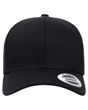 BLACK Yupoong 6389 cvc twill hat