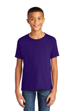 PURPLE 64000B gildan youth softstyle t-shirt