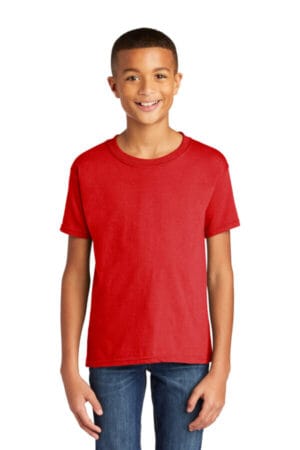 RED 64000B gildan youth softstyle t-shirt