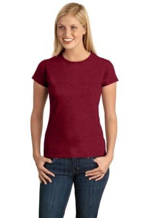 ANTIQUE CHERRY RED 64000L gildan softstyle ladies t-shirt