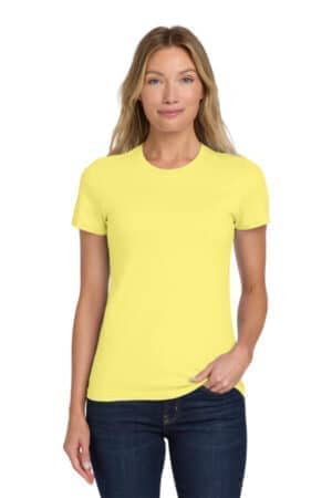 CORNSILK 64000L gildan softstyle women's t-shirt
