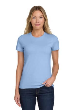 LIGHT BLUE 64000L gildan softstyle women's t-shirt