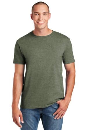 HEATHER MILITARY GREEN 64000 gildan softstyle t-shirt
