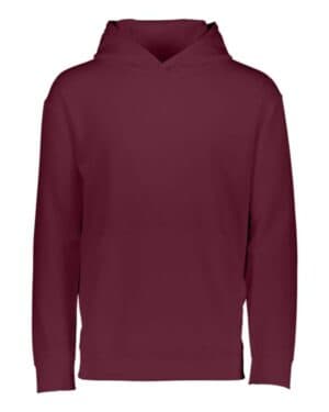 MAROON Augusta sportswear 5506 youth wicking fleece hooded sweatshirt