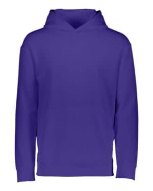 PURPLE Augusta sportswear 5506 youth wicking fleece hooded sweatshirt