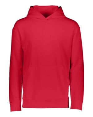 RED Augusta sportswear 5506 youth wicking fleece hooded sweatshirt