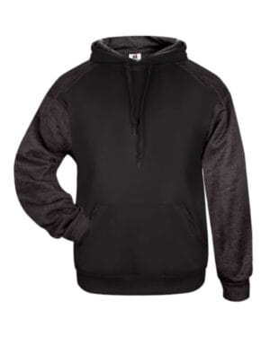 BLACK/ BLACK TONAL BLEND Badger 1461 sport tonal blend fleece hooded sweatshirt