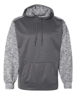 GRAPHITE/ GRAPHITE TONAL BLEND Badger 1461 sport tonal blend fleece hooded sweatshirt