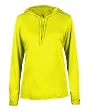 Badger 4165 women's b-core long sleeve hooded t-shirt