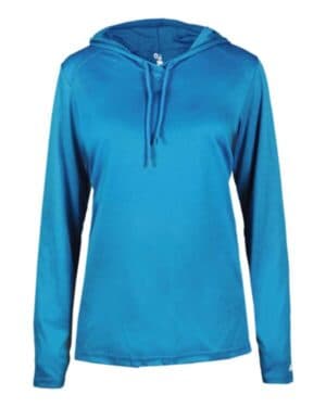 Badger 4165 women's b-core long sleeve hooded t-shirt