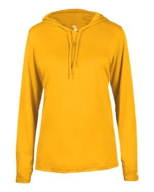 GOLD Badger 4165 women's b-core long sleeve hooded t-shirt