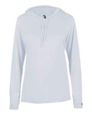 SILVER Badger 4165 women's b-core long sleeve hooded t-shirt
