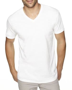 WHITE Next level apparel 6440 men's sueded v-neck t-shirt