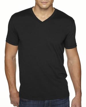 BLACK Next level apparel 6440 men's sueded v-neck t-shirt