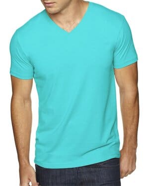 TAHITI BLUE Next level apparel 6440 men's sueded v-neck t-shirt