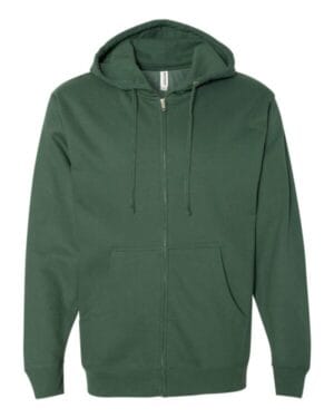 ALPINE GREEN Independent trading co SS4500Z midweight full-zip hooded sweatshirt