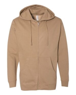 SANDSTONE Independent trading co SS4500Z midweight full-zip hooded sweatshirt