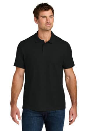 BLACK BLACK 64800 gildan softstyle pique polo