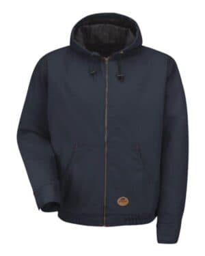 NAVY DUCK Red kap JD20 blended duck zip-front hooded jacket