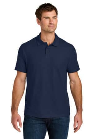 NAVY 64800 gildan softstyle pique polo