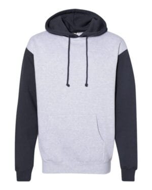 GREY HEATHER/ SLATE BLUE Independent trading co IND4000 heavyweight hooded sweatshirt