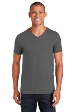 CHARCOAL 64V00 gildan softstyle v-neck t-shirt