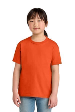 ORANGE 65000B gildan youth softstyle midweight tee