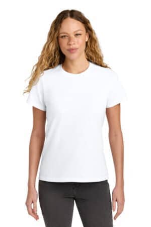 WHITE 65000L gildan women's softstyle midweight tee