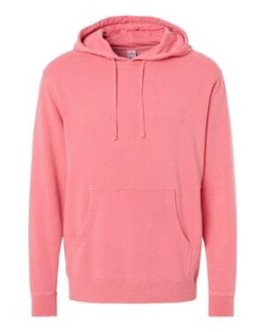 PIGMENT PINK PRM4500 unisex midweight pigment-dyed hooded sweatshirt