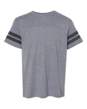 GRANITE HEATHER/ VINTAGE SMOKE Lat 6137 youth football fine jersey tee