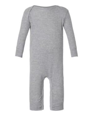 HEATHER Rabbit skins 4412 infant long legged baby rib bodysuit