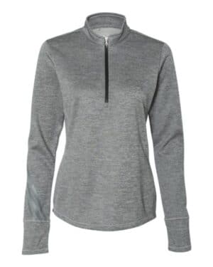 A285 women's brushed terry heathered quarter-zip pullover