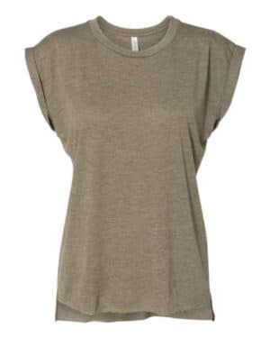 Bella canvas 8804 womens flowy rolled cuffs muscle tee