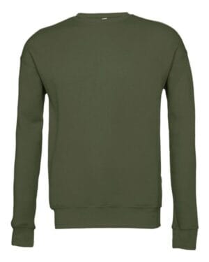 MILITARY GREEN 3945 unisex sponge fleece drop shoulder crewneck sweatshirt