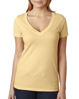 BANANA CREAM Next level apparel 6640 ladies' cvc deep v-neck t-shirt