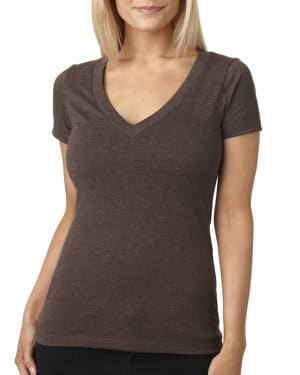 ESPRESSO Next level apparel 6640 ladies' cvc deep v-neck t-shirt