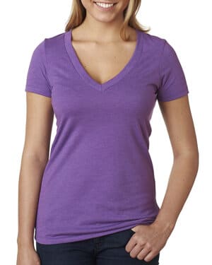 PURPLE BERRY Next level apparel 6640 ladies' cvc deep v-neck t-shirt